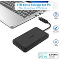 BENFEI 2.5" SATA SSD Drive Housing - USB-C/USB-A, UASP & SATA III Support - Black