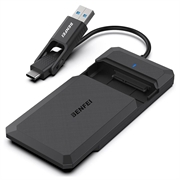 BENFEI 2.5" SATA SSD Drive Housing - USB-C/USB-A, UASP & SATA III Support - Black