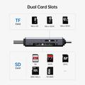 BENFEI 2-in-1 USB-C/USB-A 3.0 Card Reader - SD, TF, microSD - Black