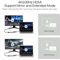 BENFEI 5-in-1 USB-C Adapter Hub - 4K HDMI, 100W PD, USB-A - Grey