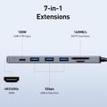 BENFEI 7-in-1 USB-C Adapter Hub - 4K HDMI 60Hz, 100W PD, 3x USB-A, SD & microSD Card Reader