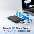 BENFEI SSD Drive Housing 2.5" SATA SSD USB-C, USB-A, UASP SATA III Support - Black