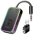 BF01 Bluetooth Audio Adapter/Transmitter for Airplane, TV, Computer - Black