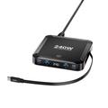 BK-124D 240W Desktop Charging Station with Retractable USB-C Cable - 2x USB-C, 2x USB-A