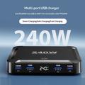 BK-124D 240W Desktop Charging Station with Retractable USB-C Cable - 2x USB-C, 2x USB-A