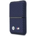 BMW M Carbon Metal Logos MagSafe Wallet - Navy Blue