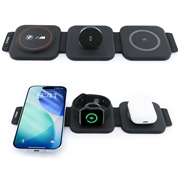 BMW M Q2 Print Logo 3-in-1 Foldable Magnetic Wireless Charger - Red