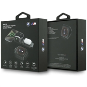 BMW M Q2 Print Logo 3-in-1 Foldable Magnetic Wireless Charger - Red