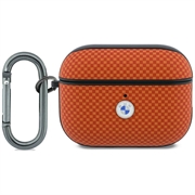 AirPods Pro 3 BMW Textured Sign Kevlar Metal Logo Case - Orange