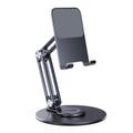 BONERUY L06X Aluminum Smartphone/Tablet Stand - 360 Rotating, Foldable, Multi-Angle