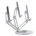 BONERUY L06X Aluminum Smartphone/Tablet Stand – 360 Rotating, Foldable, Multi-Angle - Dark Grey