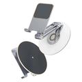 BONERUY L06X Aluminum Smartphone/Tablet Stand – 360 Rotating, Foldable, Multi-Angle - Silver