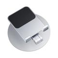 BONERUY L06X Aluminum Smartphone/Tablet Stand – 360 Rotating, Foldable, Multi-Angle - Silver
