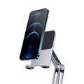 BONERUY L06X Aluminum Smartphone/Tablet Stand – 360 Rotating, Foldable, Multi-Angle - Silver