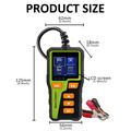 BT30 Battery Tester Analyzer for Cars, Motorcycles, Trucks - 1.8", 6V/12V/24V