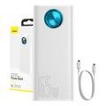 Baseus Amblight Digital Display Quick Charge Power Bank 30000mAh/65W - 4xUSB, USB-C (Open-Box Satisfactory) - White