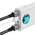 Baseus Amblight Digital Display Quick Charge Power Bank 30000mAh/65W - 4xUSB, USB-C (Open-Box Satisfactory) - White