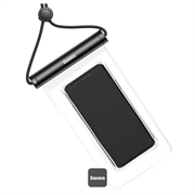 Baseus AquaGlide BS-PC030 Waterproof Phone Case - IPX8 - 7.2" - Black / Transparent
