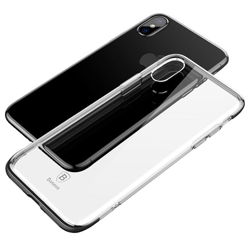 iphone x baseus armor series clear tpu black iphone x baseus armor series clear tpu black