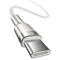 Baseus Cafule Metal Series Nylon Braided USB-C/USB-C Cable - 100W - 2m - White