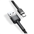 Baseus Cafule USB 2.0 / Type-C Cable CATKLF-AG1 - 0.5m - Black / Grey