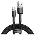 Baseus Cafule USB 2.0 / Type-C Cable CATKLF-CG1 - 2m - Black / Grey