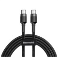 Baseus Cafule Type-C / Type-C Cable CATKLF-HG1 - 2m - Black / Grey