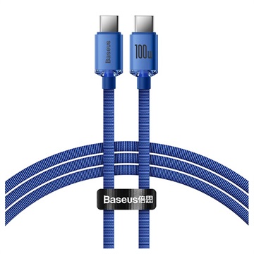 Baseus Crystal Shine USB-C / USB-C Cable CAJY000603 - 1.2m - Blue