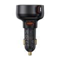 Baseus Enjoyment Pro 55W Car Charger with Retractable Lightning Cable - Black