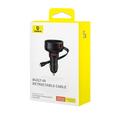 Baseus Enjoyment Pro 55W Car Charger with Retractable Lightning Cable - Black