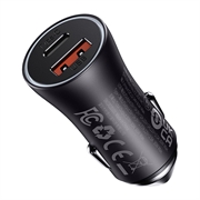 Baseus Golden Contactor Max Dual USB Fast Car Charger 60W - Black