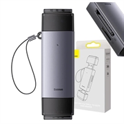 Baseus Lite Series SD/TF memory card reader WKQX060113, USB + USB-C - gray