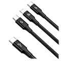 Baseus Rapid 3-in-1 USB Type-C Cable CAMLT-SC01 - 1.5m - Black