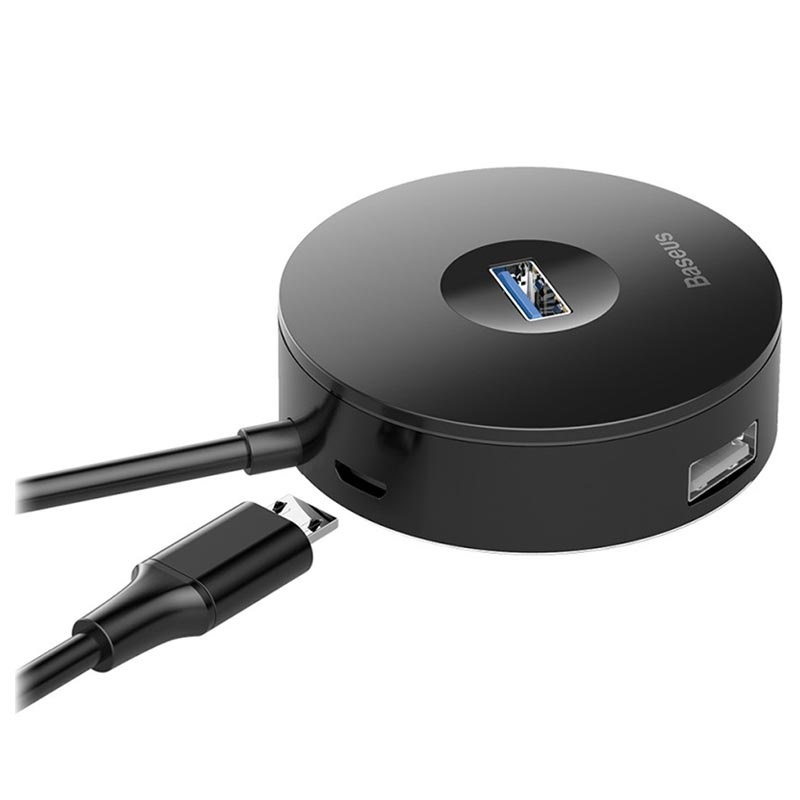 Baseus Round Box 4-port USB 3.0 Hub with MicroUSB Power Supply