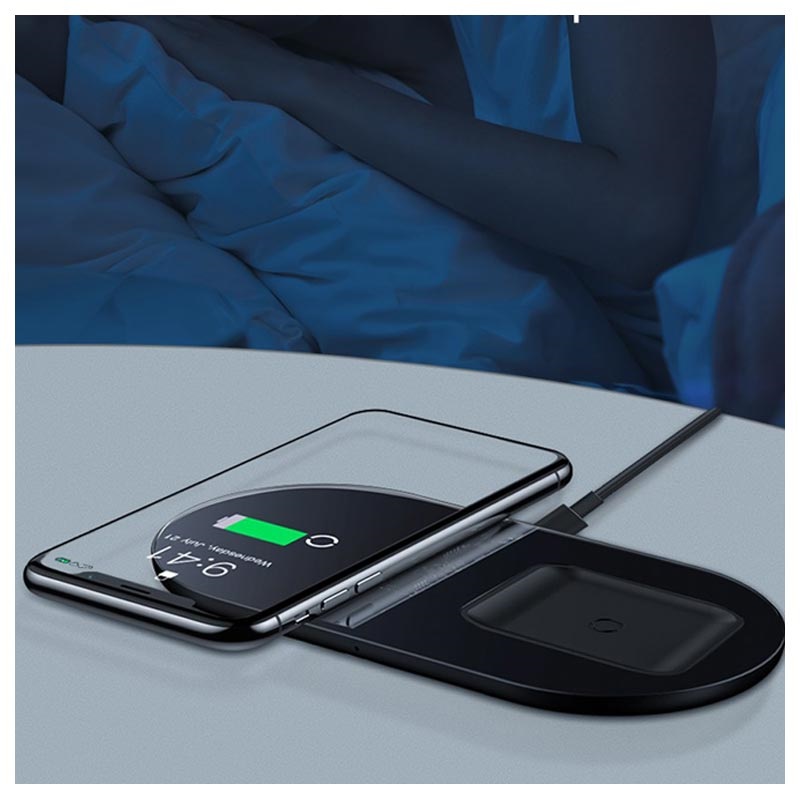 Baseus Bs W508 Simple 2 In 1 Wireless Charger Pro