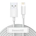 Baseus Simple Wisdom USB-A / Lightning Cable - 1.5m, 2 Pcs. - White