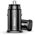 Baseus Square CCALL-DS01 QC3.0 Fast Car Charger - 30W - Black