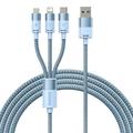 Baseus StarSpeed 3-in-1 Charging and Data Cable - 1.2m, 3.5A - Blue
