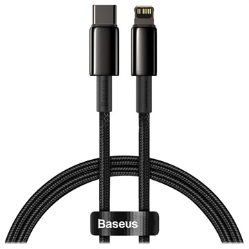 Baseus Tungsten Gold USB-C / Lightning Cable 20W - 2m - Black