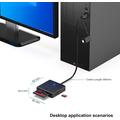 Benfei 4-in-1 USB-C/USB-A 3.0 Card Reader - SD, microSD, MS & CF Cards - Black