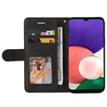 Bi-Color Series Samsung Galaxy A22 5G, Galaxy F42 5G Wallet Case - Black