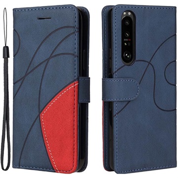 Bi-Color Series Sony Xperia 1 III  Wallet Case - Blue