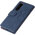 Bi-Color Series Sony Xperia 1 III  Wallet Case - Blue