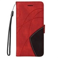 Bi-Color Series Sony Xperia 1 III  Wallet Case - Red