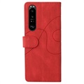 Bi-Color Series Sony Xperia 1 III  Wallet Case - Red