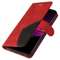 Bi-Color Series Sony Xperia 1 III  Wallet Case - Red