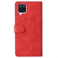 Bi-Color Series Samsung Galaxy A12 Wallet Case - Red