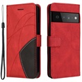 Bi-Color Series Google Pixel 6 Wallet Case - Red