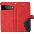 Bi-Color Series Google Pixel 6 Wallet Case - Red