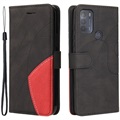 Bi-Color Series Motorola Moto G50 Wallet Case - Black